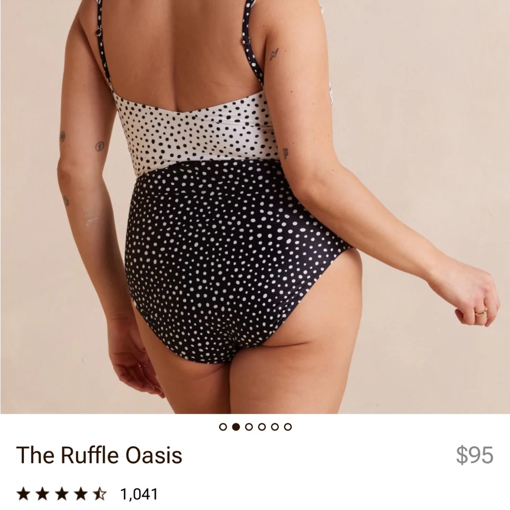 Summersalt Black and White Polka Dot Swimsuit